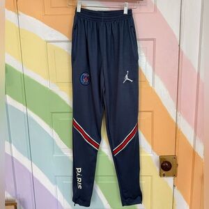 Paris Saint-Germain x Jordan Navy Strike Training Track Pants Sz Small 💚🍄